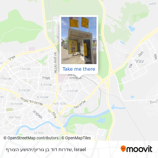 Карта שדרות דוד בן גוריון / יהושע הצורף