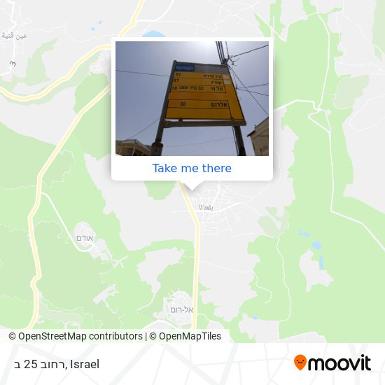 רחוב 25 ב map