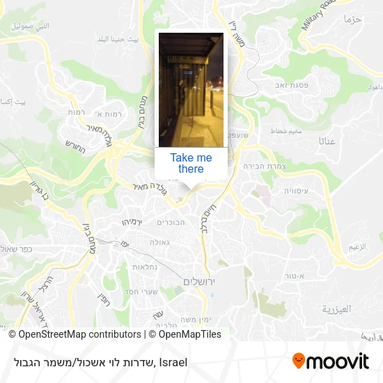Карта שדרות לוי אשכול/משמר הגבול