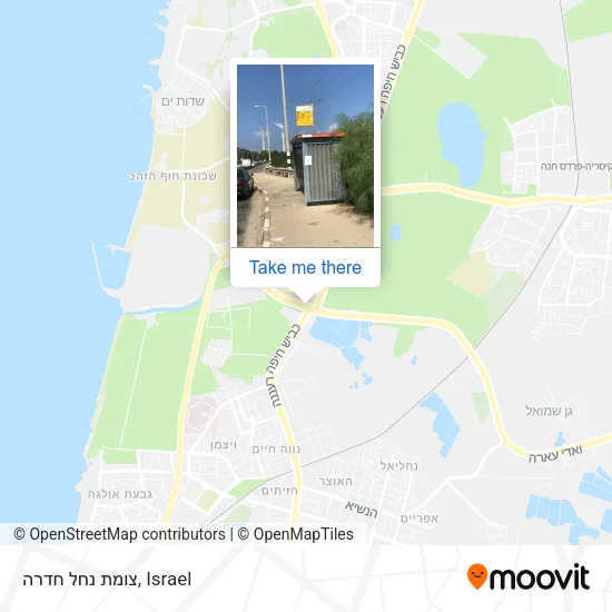 Карта צומת נחל חדרה