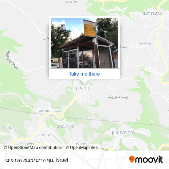 נוף הרים/מבוא הכרמים map