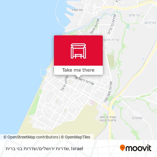 Карта שדרות ירושלים/שדרות בני ברית
