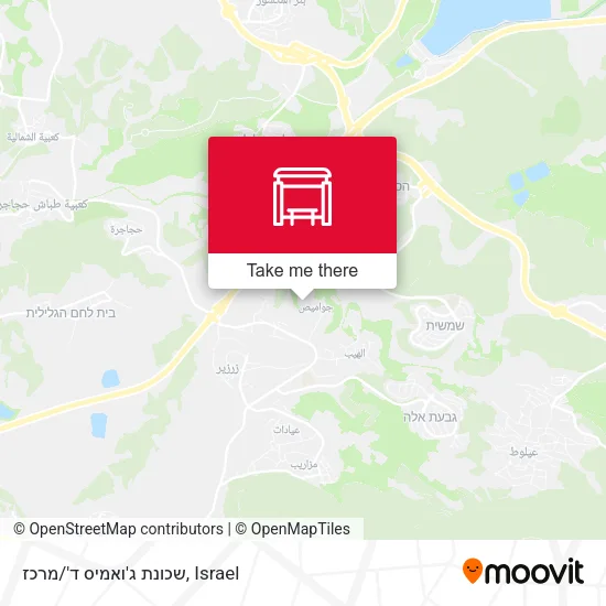 Карта שכונת ג'ואמיס ד'/מרכז