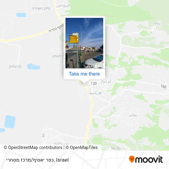 Карта כפר יאסיף/מרכז מסחרי