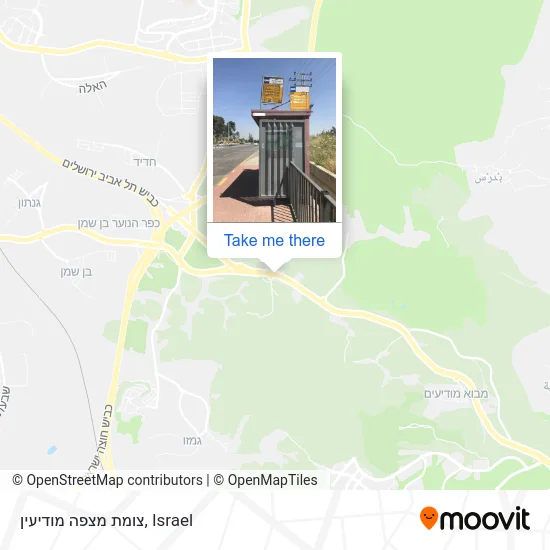 Карта צומת מצפה מודיעין