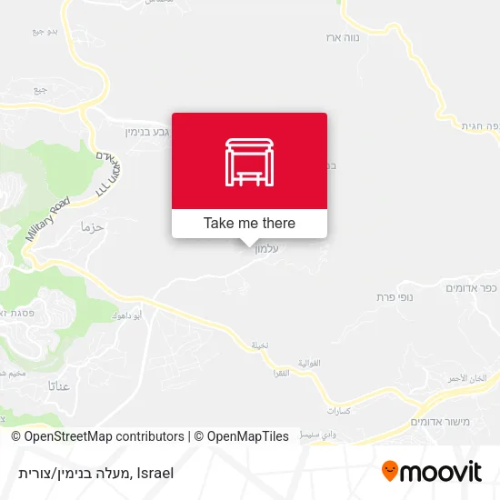 Карта מעלה בנימין/צורית