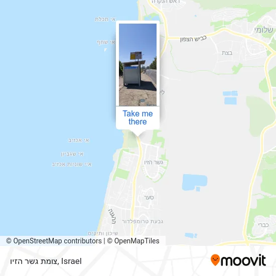 Карта צומת גשר הזיו