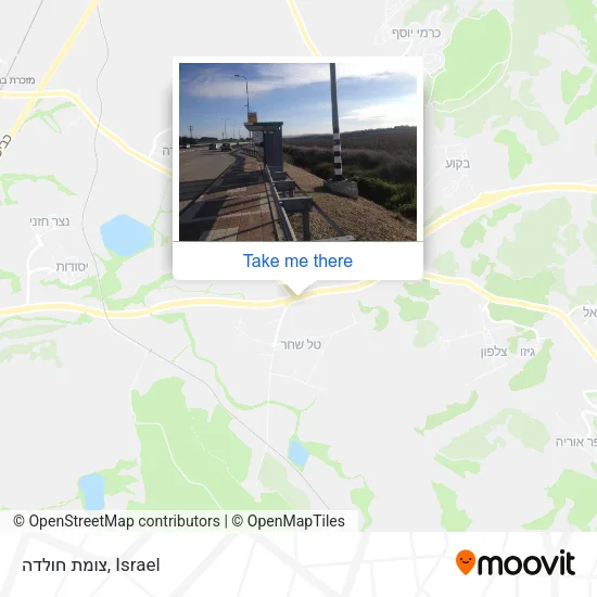 Карта צומת חולדה