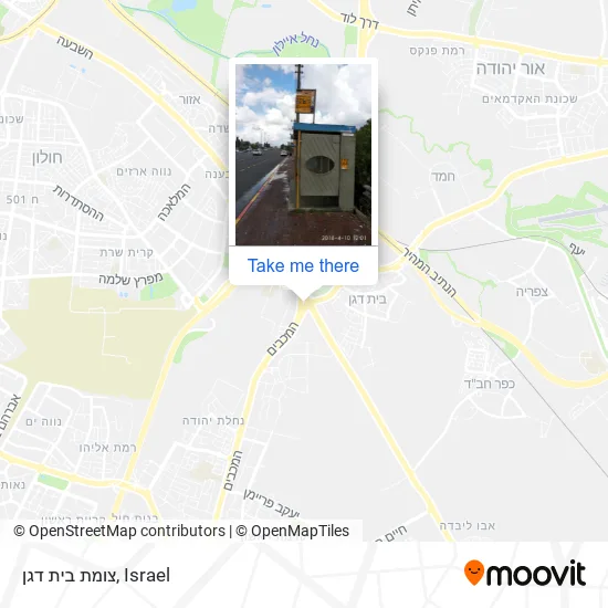 Карта צומת בית דגן