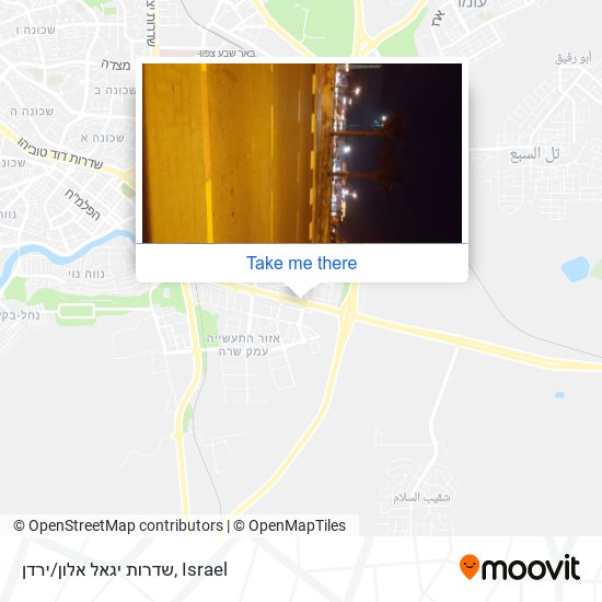 Карта שדרות יגאל אלון/ירדן