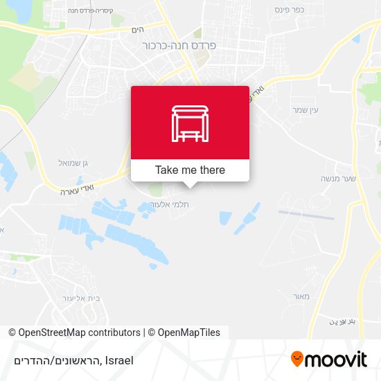 הראשונים/ההדרים map