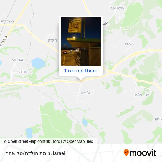 צומת חולדה/טל שחר map