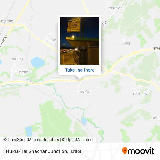 Hulda/Tal Shachar Junction map