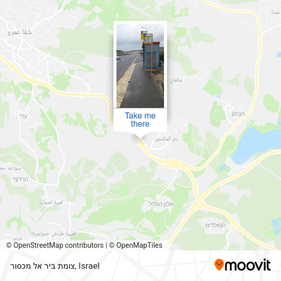 Карта צומת ביר אל מכסור