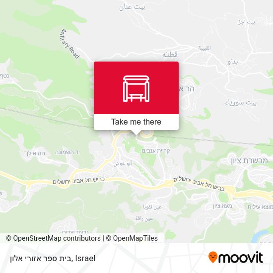 בית ספר אזורי אלון map