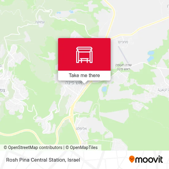 Rosh Pina Central Station map