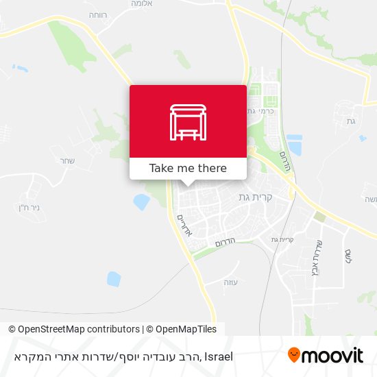 Карта הרב עובדיה יוסף / שדרות אתרי המקרא