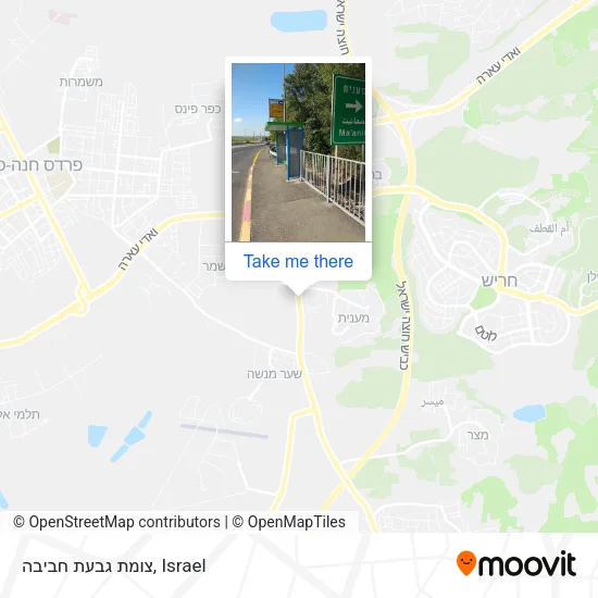 Карта צומת גבעת חביבה
