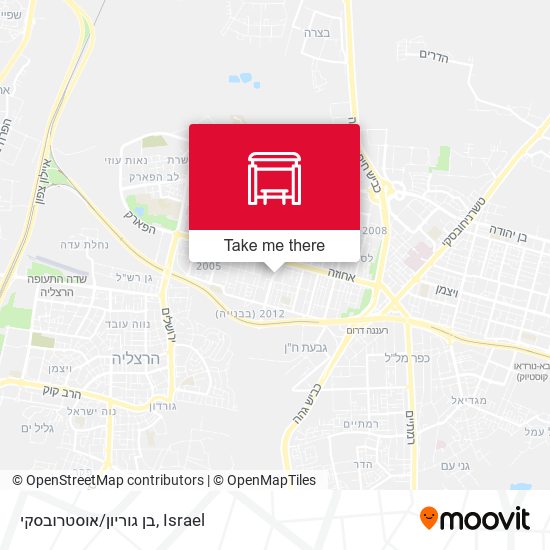 בן גוריון/אוסטרובסקי map