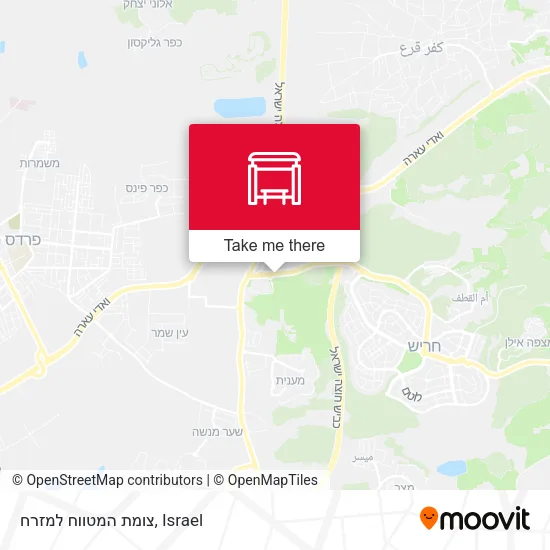 Карта צומת המטווח למזרח