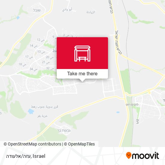 עזה/אלעודה map