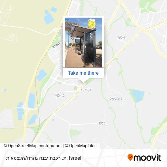 Карта ת. רכבת יבנה מזרח/העצמאות
