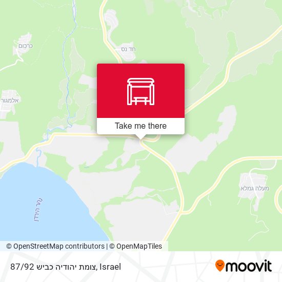 צומת יהודיה כביש 87/92 map