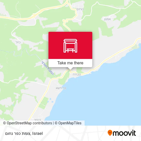 Карта צומת כפר נחום