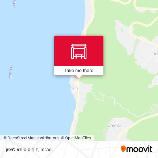 חוף סוסיתא לצפון map