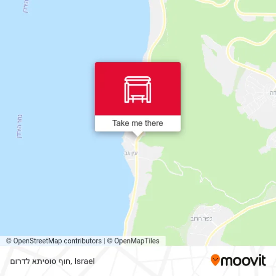 Карта חוף סוסיתא לדרום