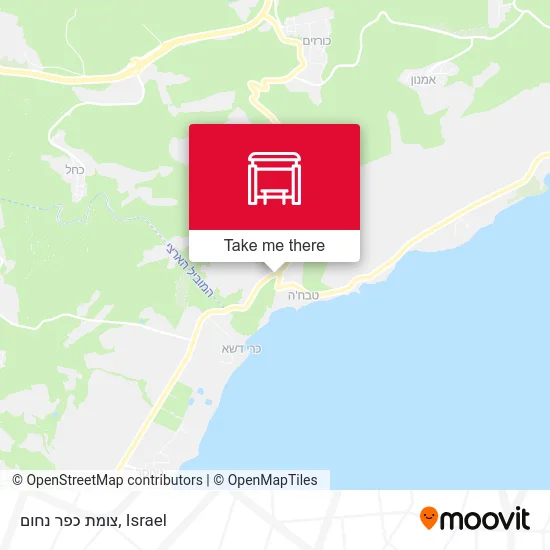 Карта צומת כפר נחום