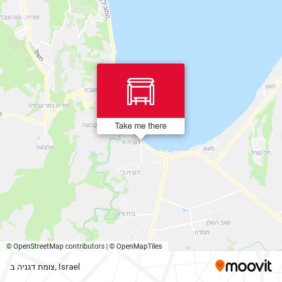 צומת דגניה ב map