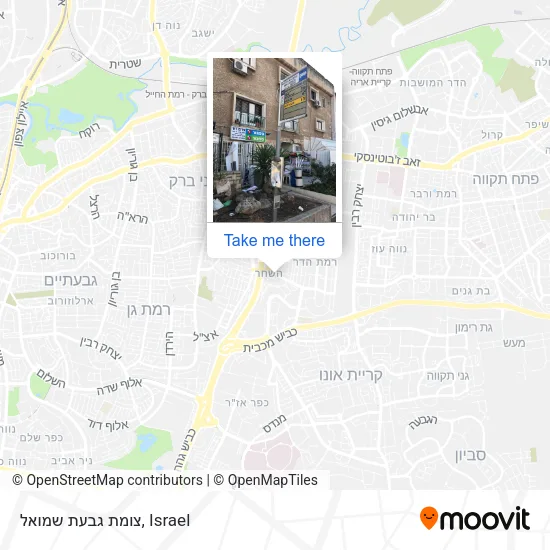 Карта צומת גבעת שמואל