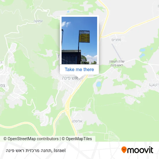 Карта תחנה מרכזית ראש פינה