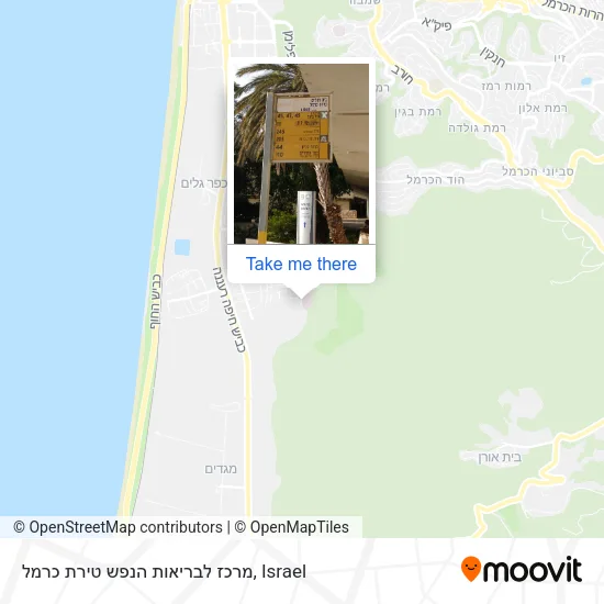 Карта מרכז לבריאות הנפש טירת כרמל