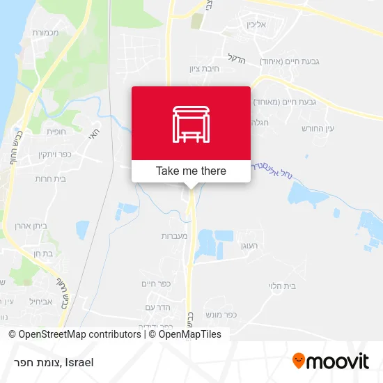 Карта צומת חפר