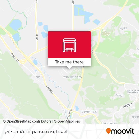 Карта בית כנסת עץ חיים/הרב קוק