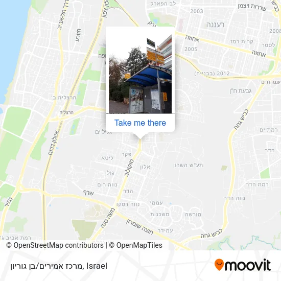 Карта מרכז אמירים/בן גוריון