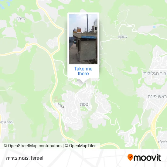 Карта צומת ביריה