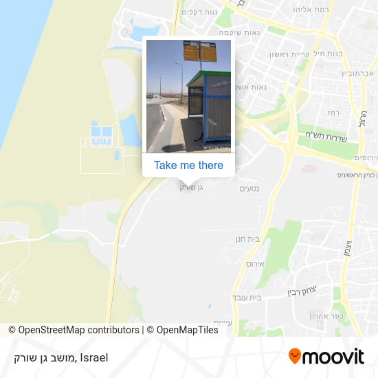 Карта מושב גן שורק