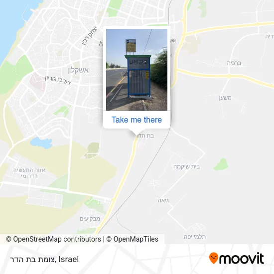 Карта צומת בת הדר