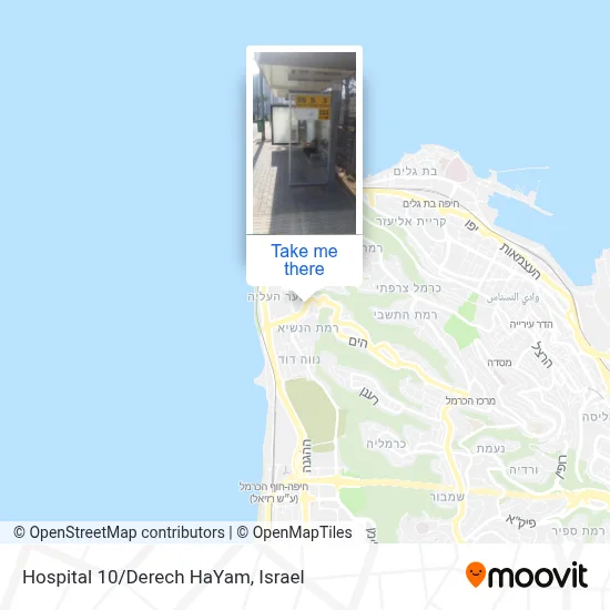 Hospital 10/Derech HaYam map