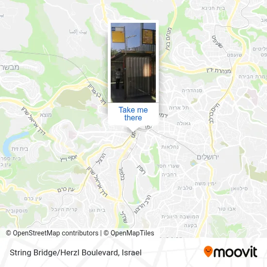 String Bridge/Herzl Boulevard map