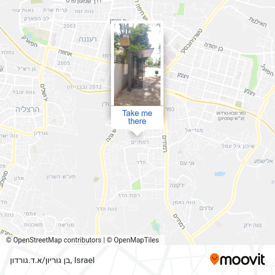 בן גוריון/א.ד.גורדון map