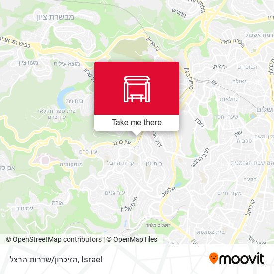 הזיכרון/שדרות הרצל map