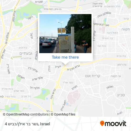 גשר בר אילן/כביש 4 map