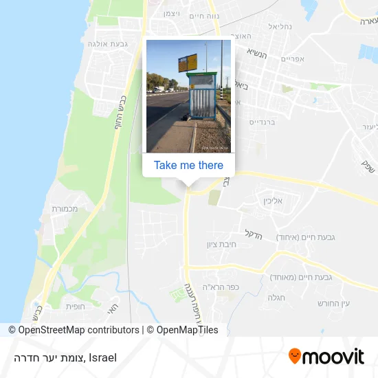 Карта צומת יער חדרה