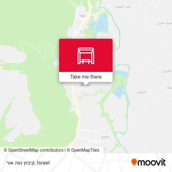 Карта קיבוץ נווה אור