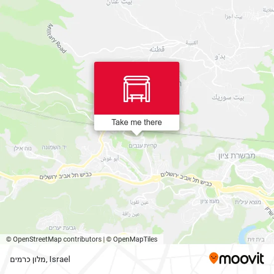Карта מלון כרמים