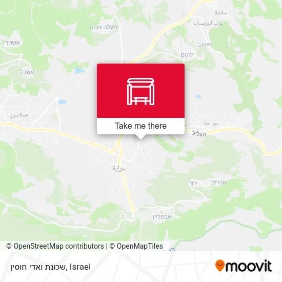 Карта שכונת ואדי חוסין